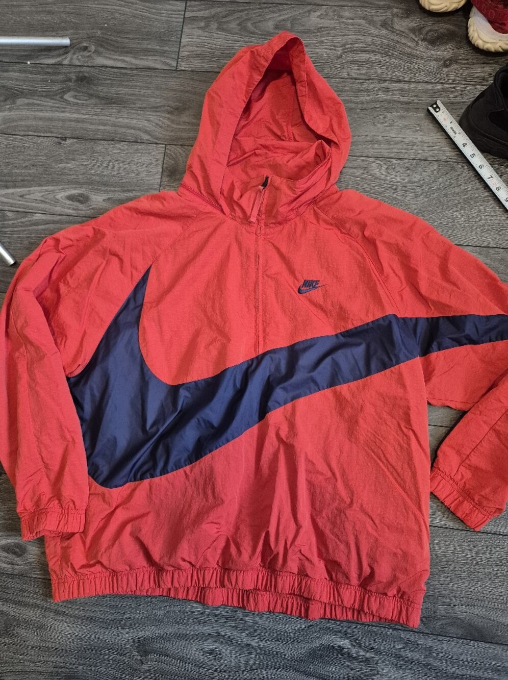 Nike Big Swoosh Half-Zip Anorak Windbreaker Jacket - Men's XL